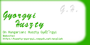 gyorgyi huszty business card